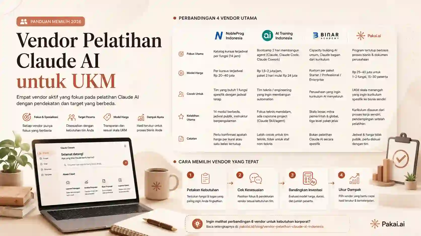 Vendor Pelatihan Claude AI untuk UKM: 4 Pilihan 2026